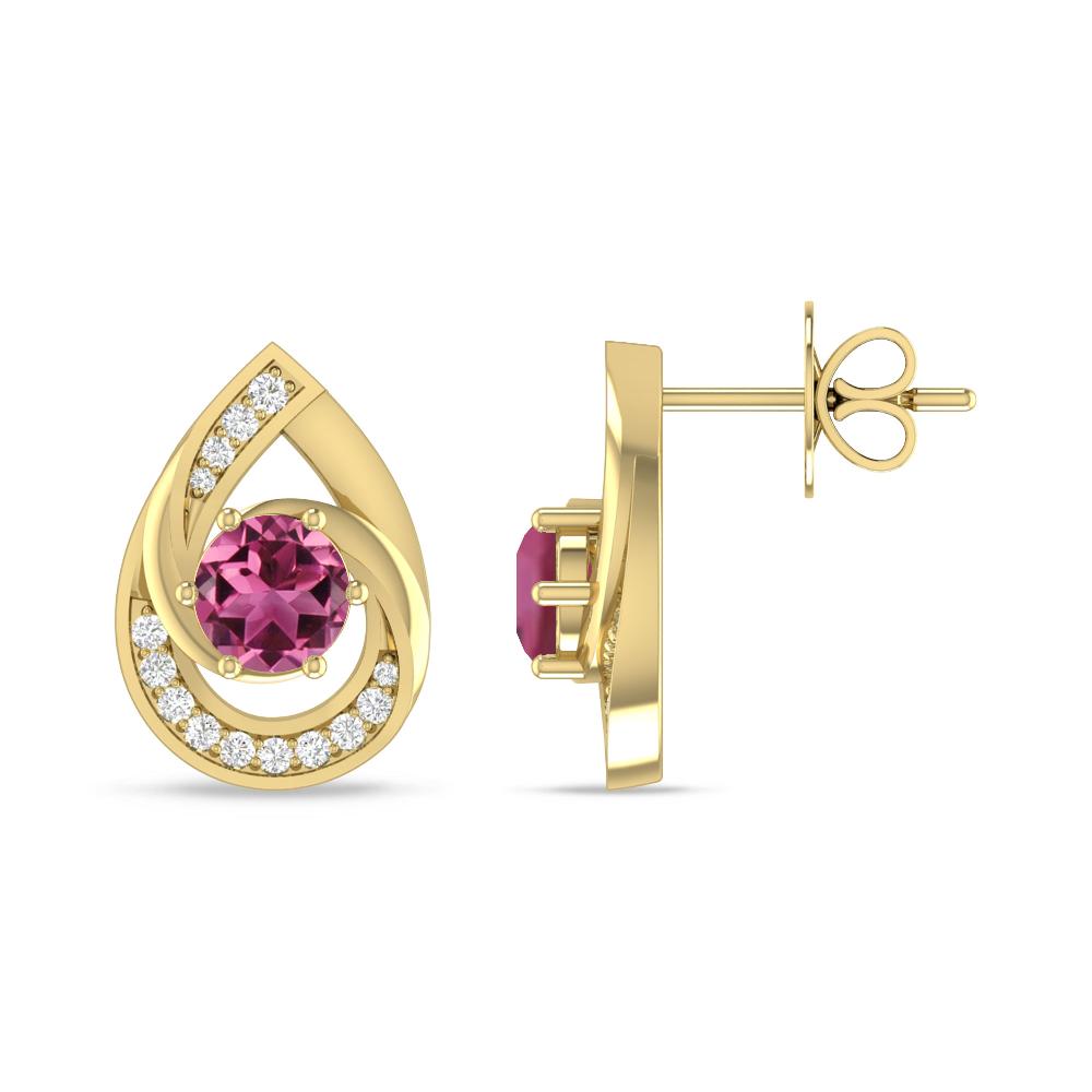 Yellow Gold - Pink Tourmaline