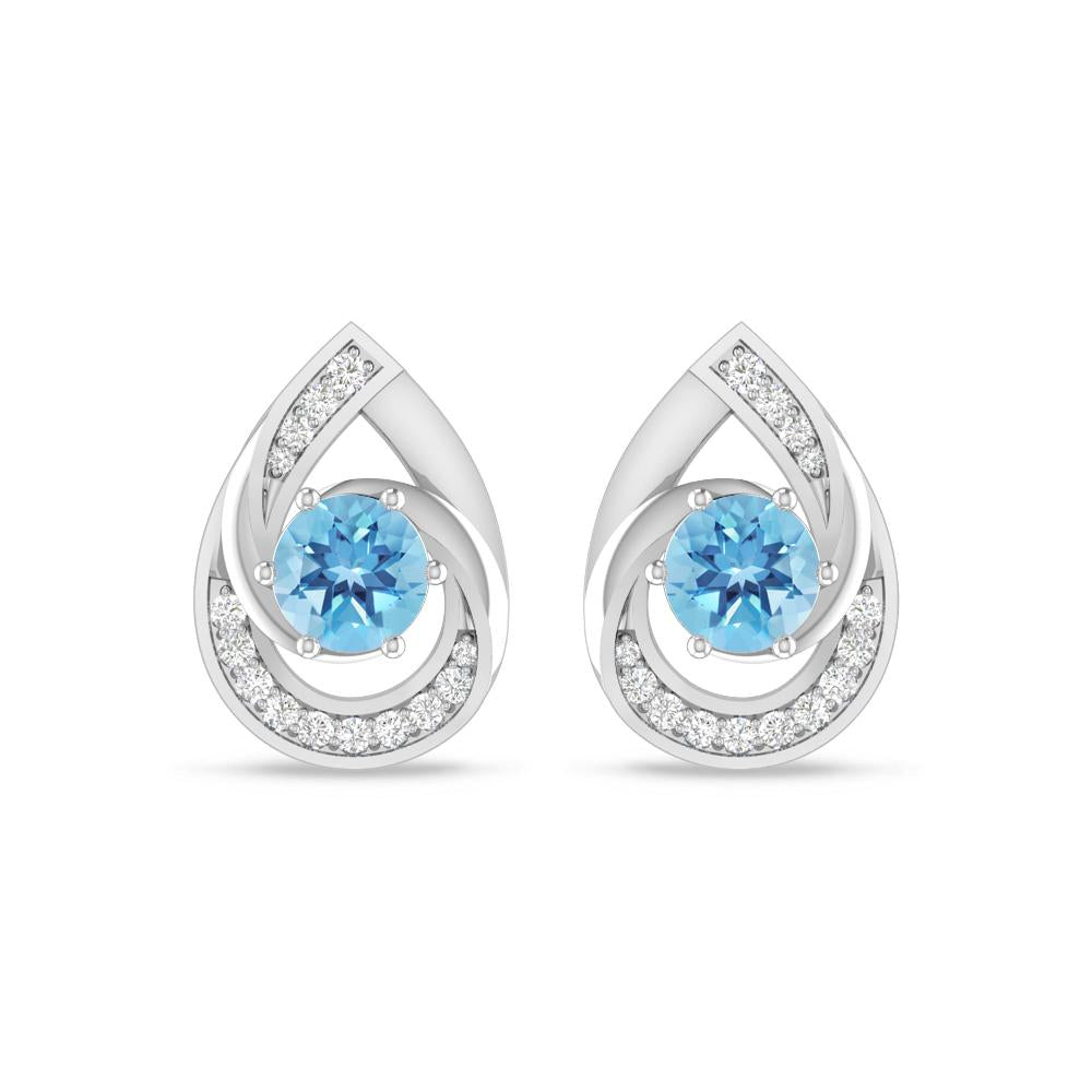 White Gold - Blue Topaz