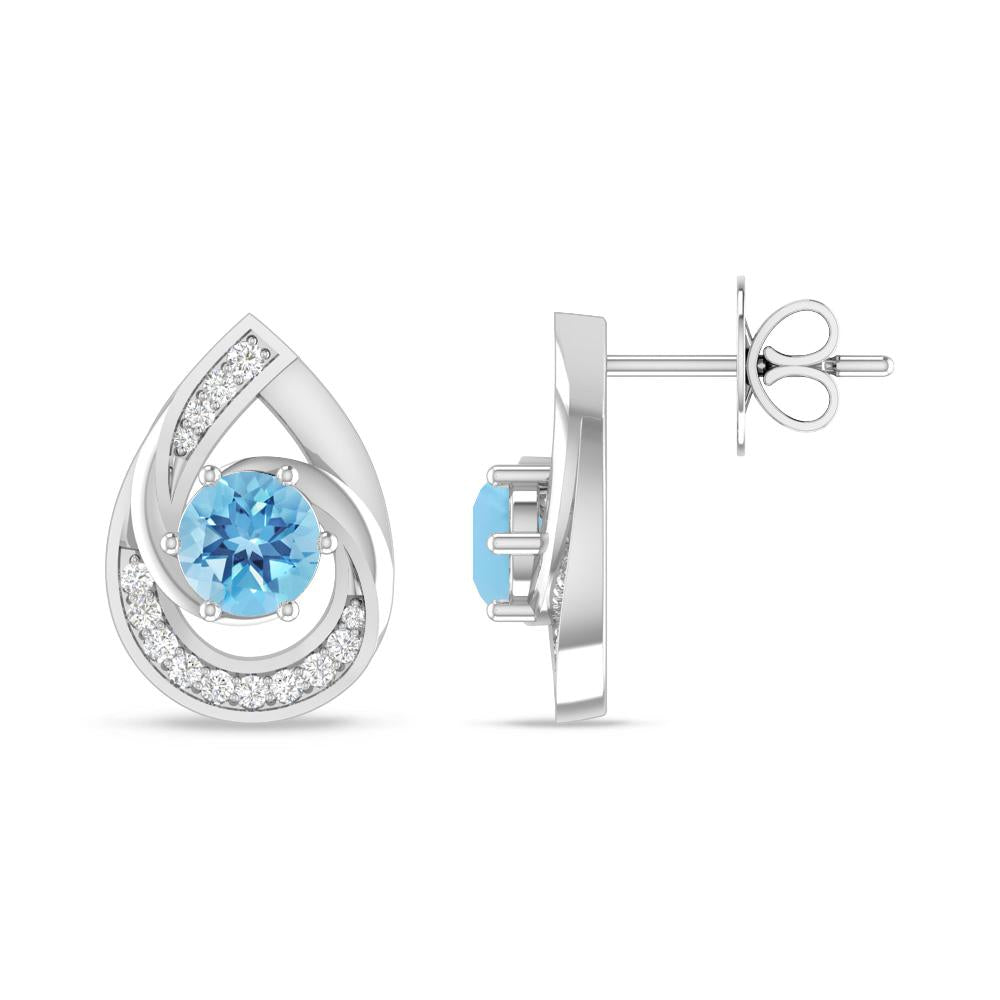 White Gold - Blue Topaz