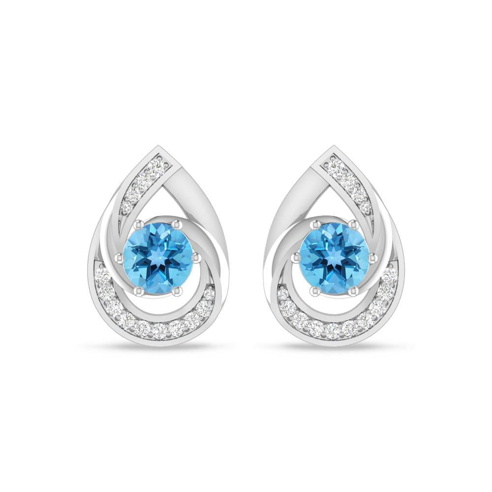 White Gold - Blue Topaz