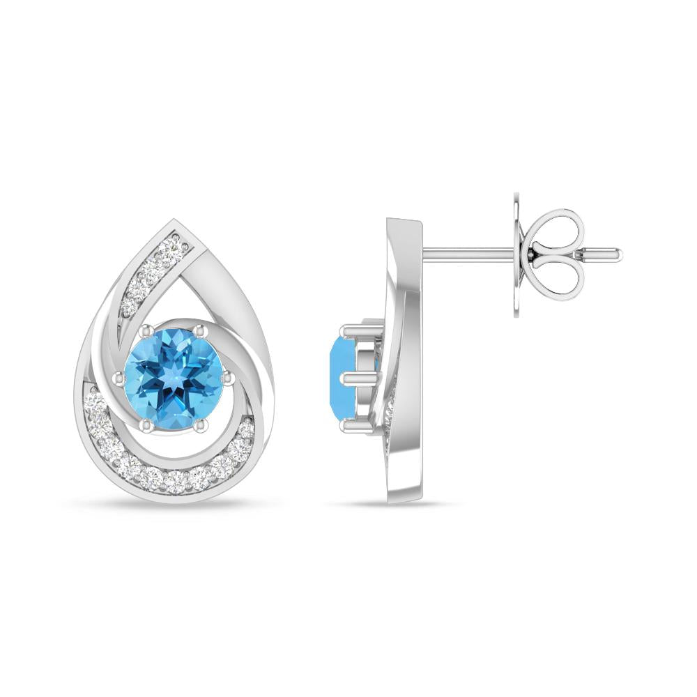 White Gold - Blue Topaz