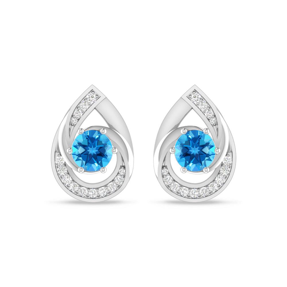 White Gold - Blue Topaz