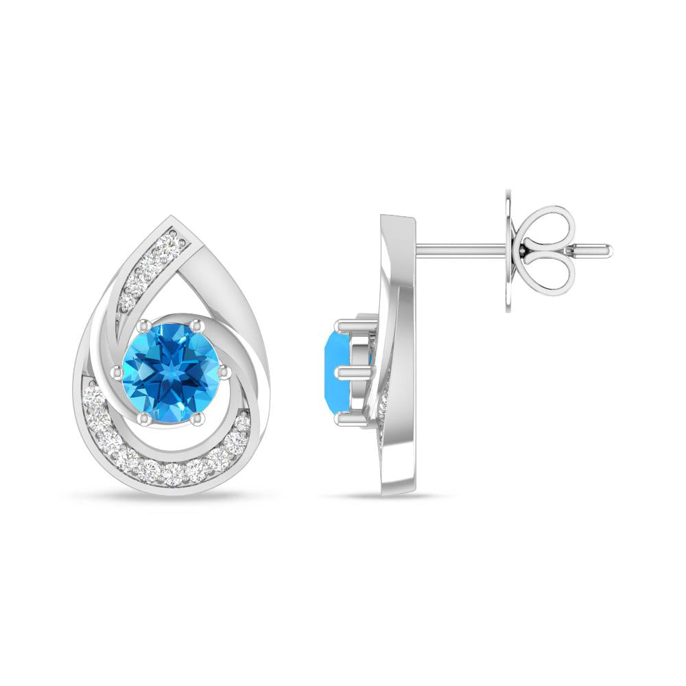 White Gold - Blue Topaz