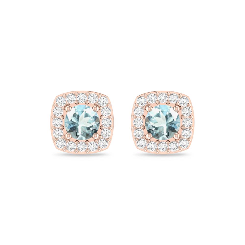 Rose Gold - Aquamarine