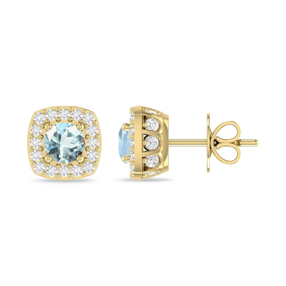 Yellow Gold - Aquamarine