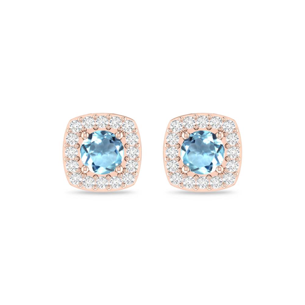 Rose Gold - Aquamarine