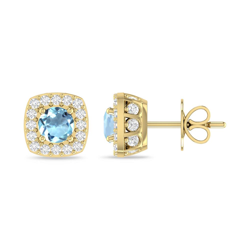 Yellow Gold - Aquamarine