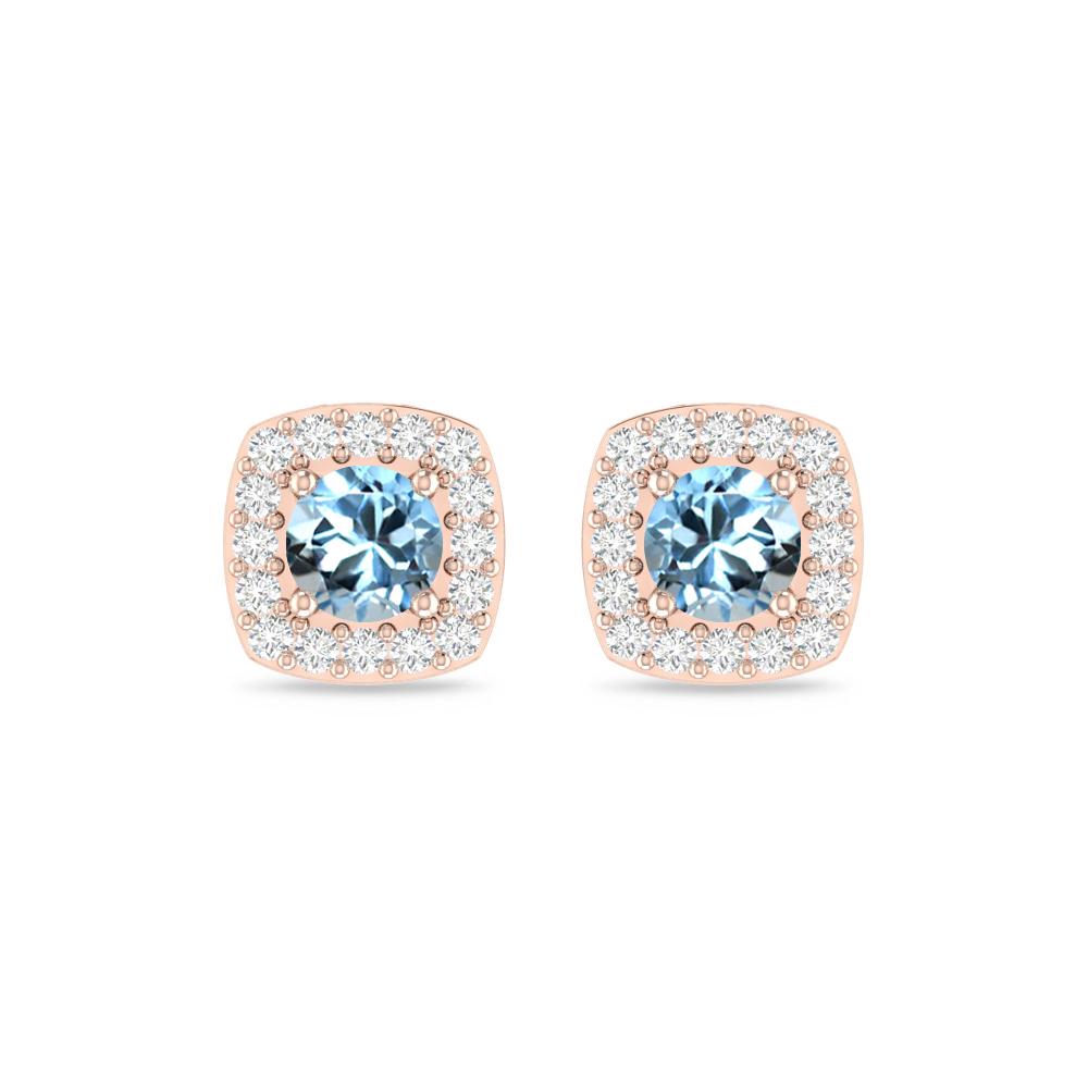 Rose Gold - Aquamarine