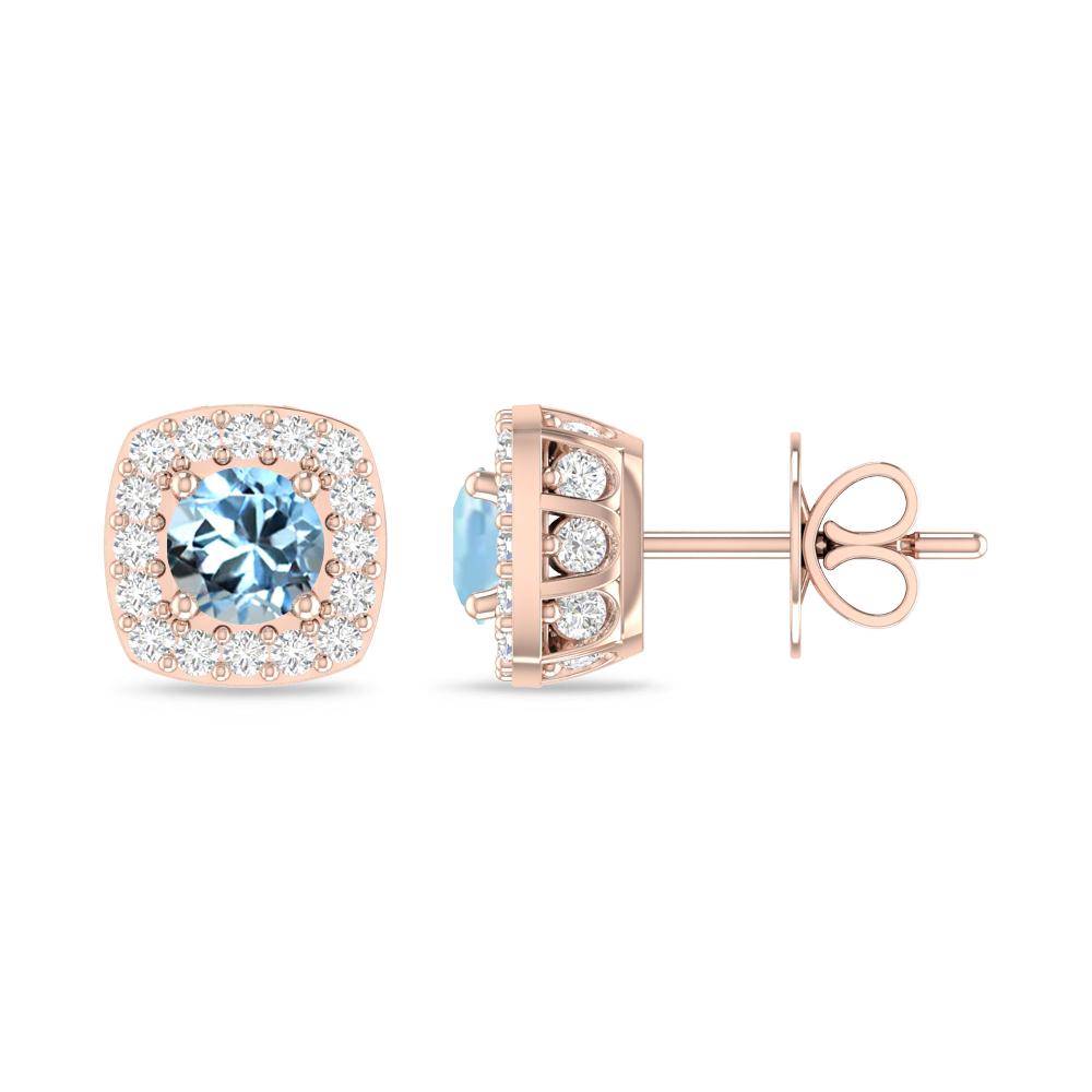Rose Gold - Aquamarine