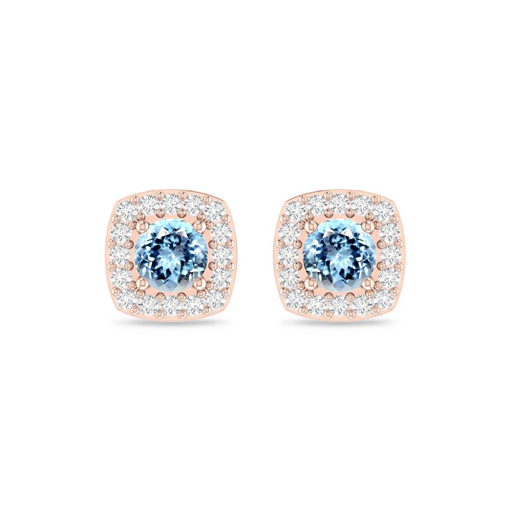 Rose Gold - Aquamarine