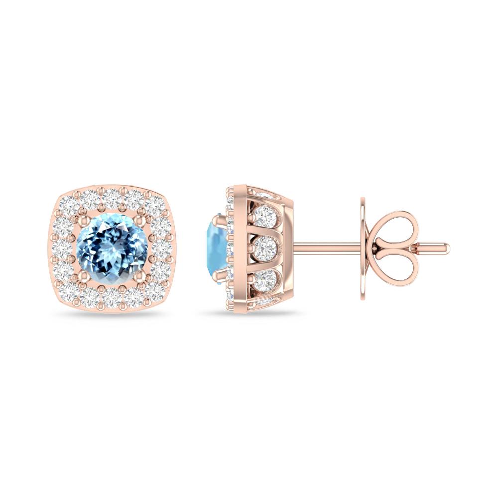 Rose Gold - Aquamarine