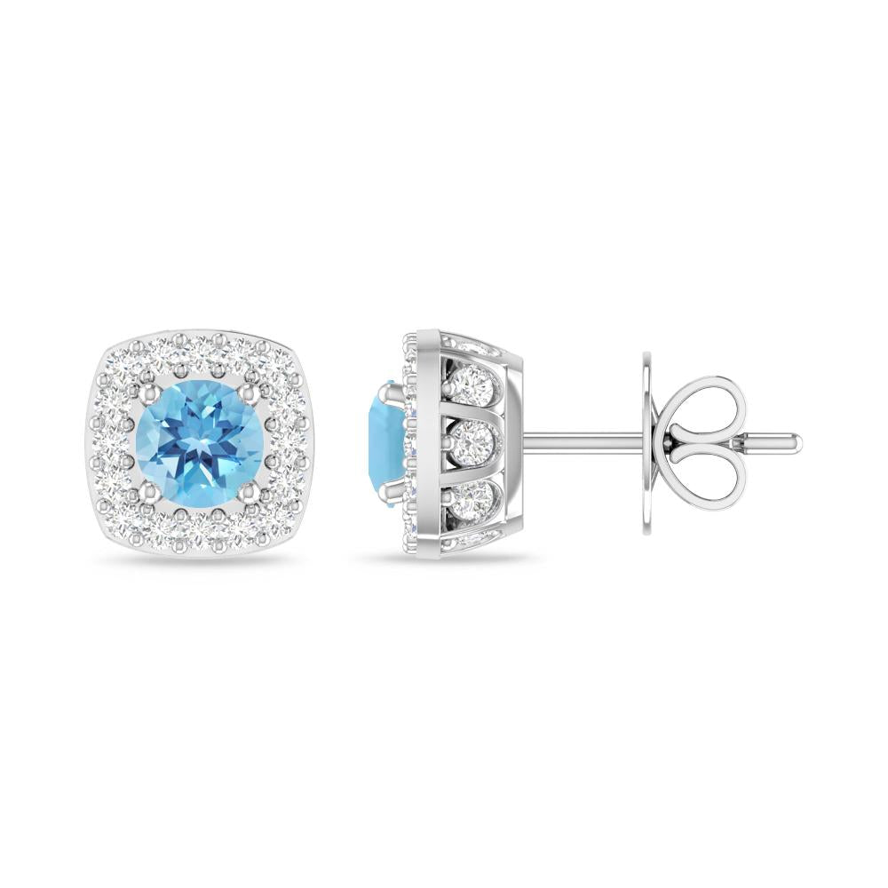 White Gold - Blue Topaz