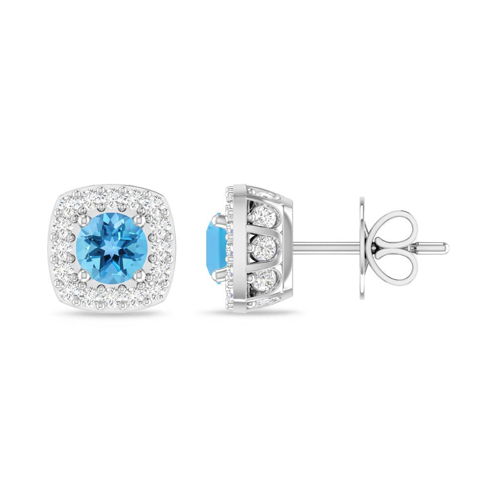 White Gold - Blue Topaz