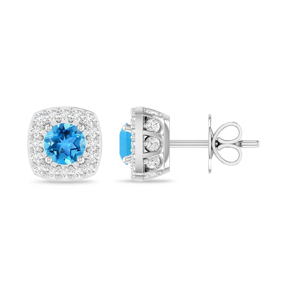 White Gold - Blue Topaz