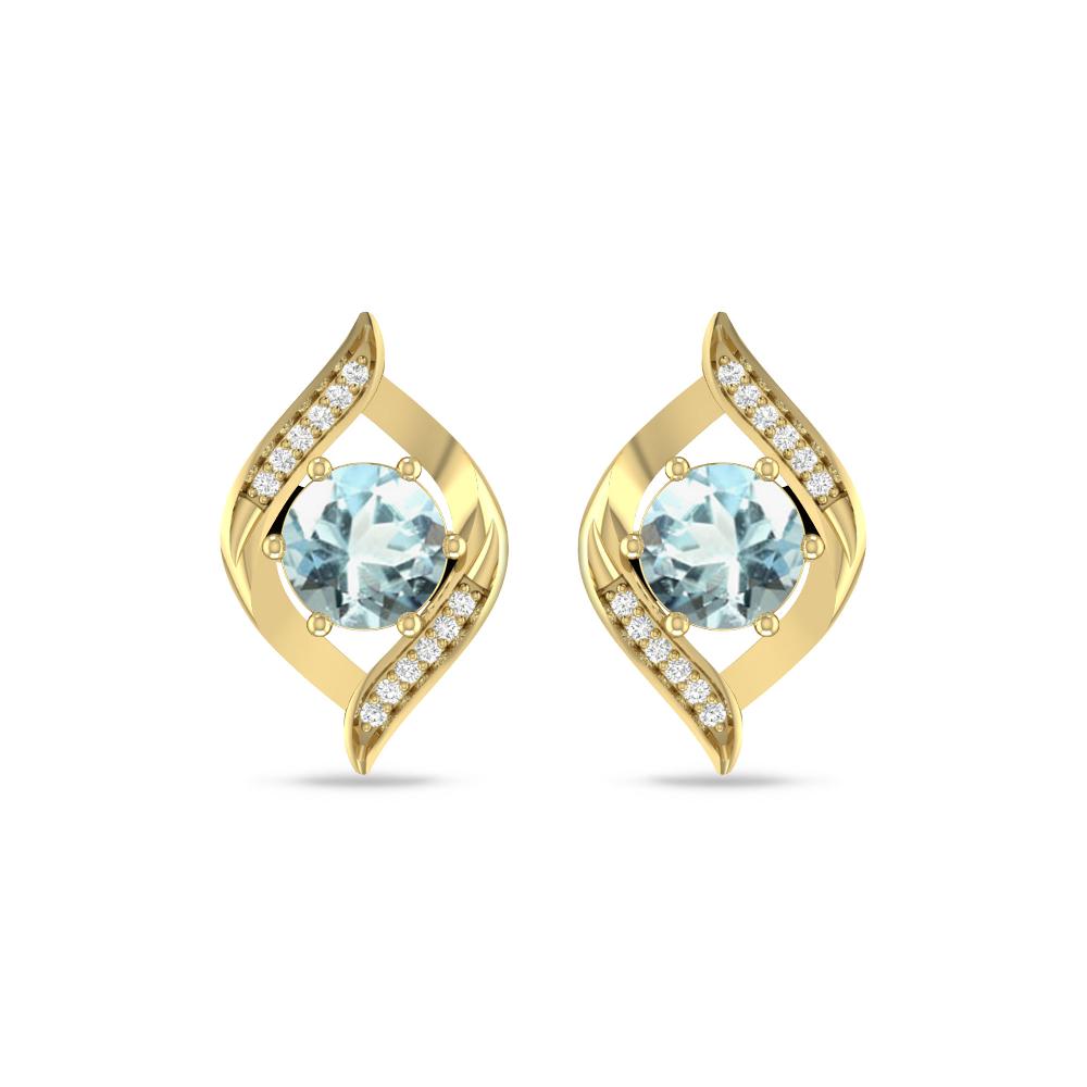 Yellow Gold - Aquamarine