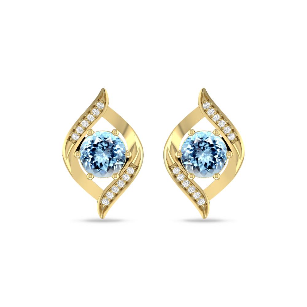 Yellow Gold - Aquamarine