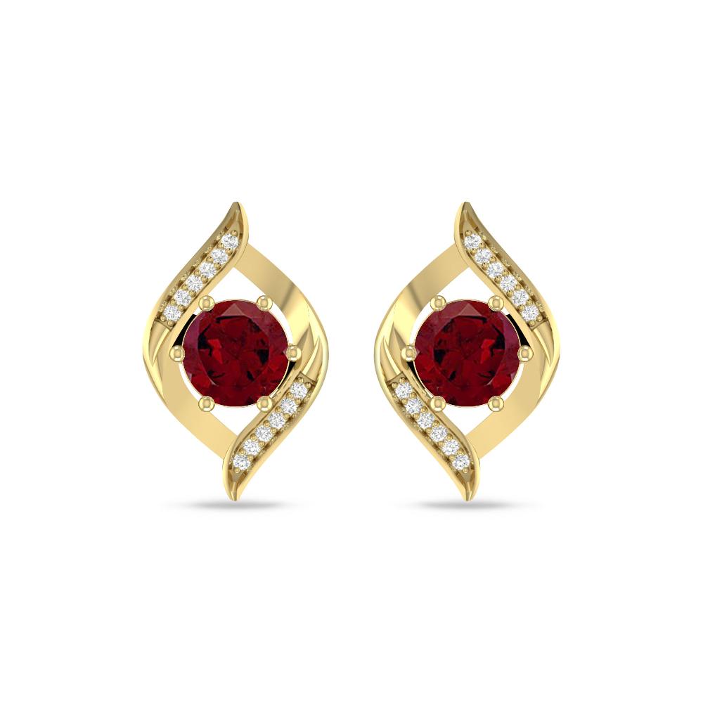 Yellow Gold - Garnet
