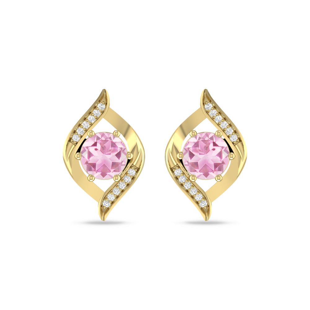 Yellow Gold - Pink Tourmaline