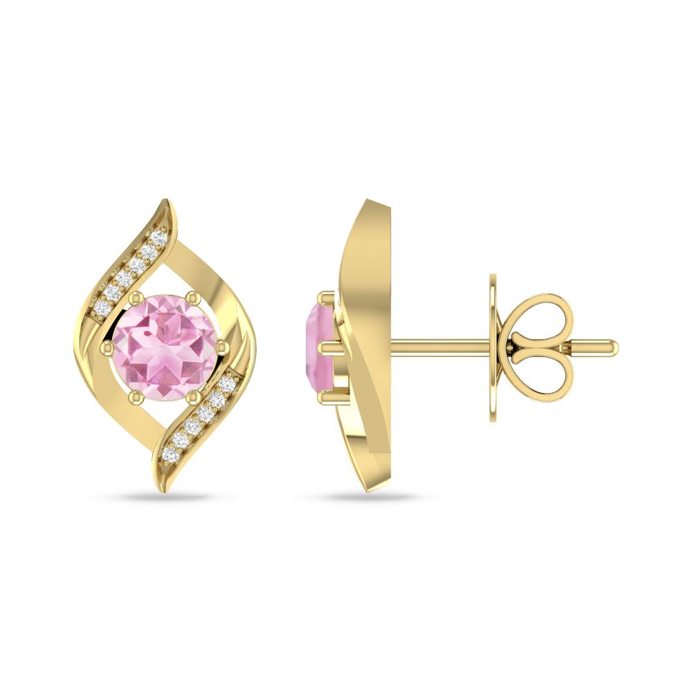 Yellow Gold - Pink Tourmaline