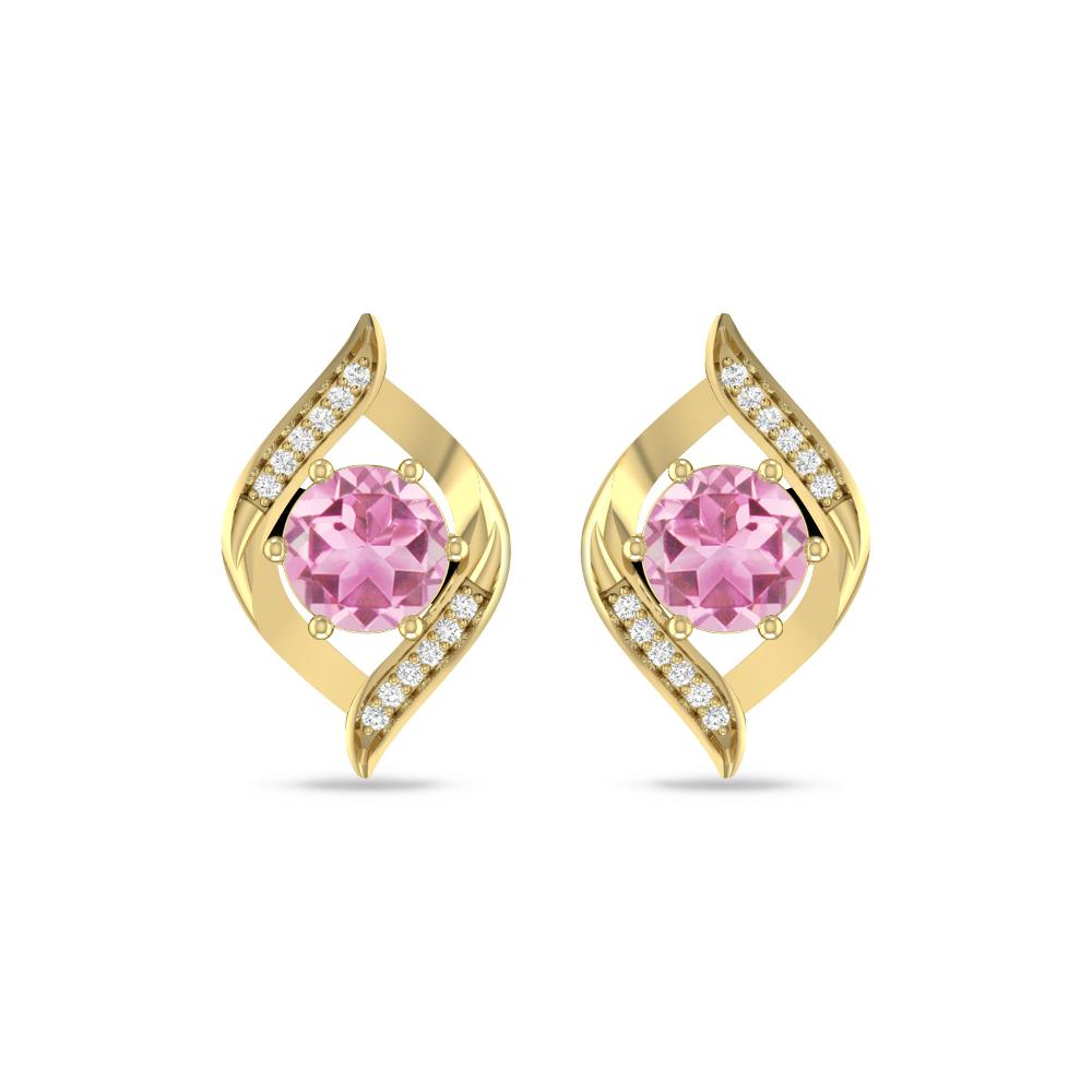 Yellow Gold - Pink Tourmaline
