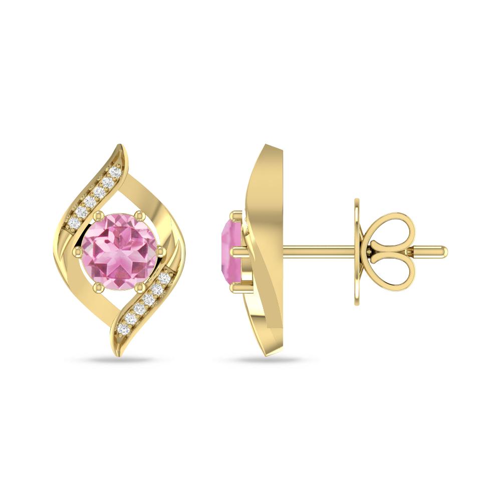 Yellow Gold - Pink Tourmaline