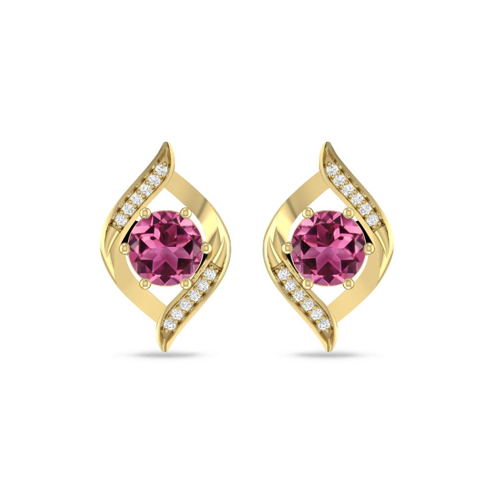 Yellow Gold - Pink Tourmaline