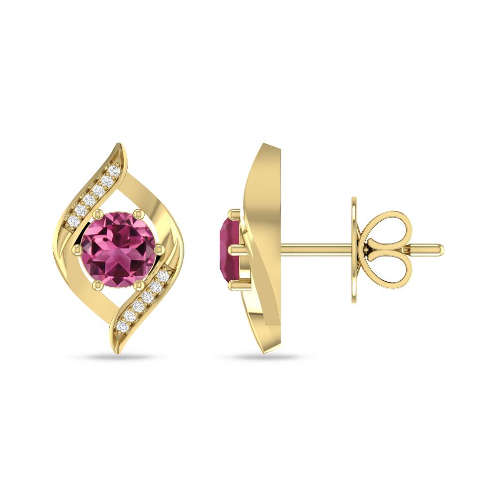 Yellow Gold - Pink Tourmaline
