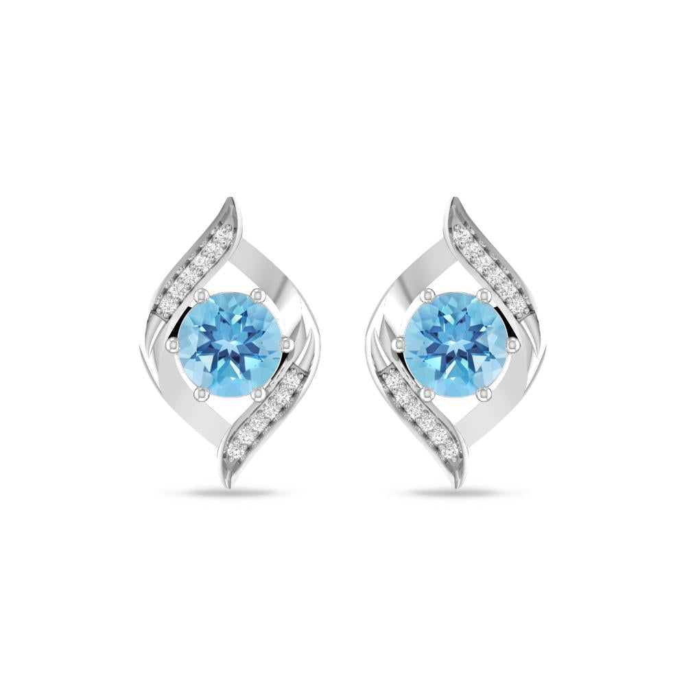 White Gold - Blue Topaz