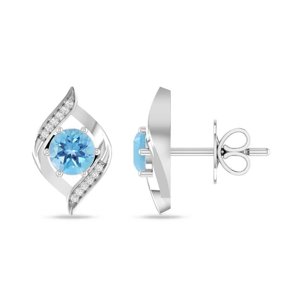 White Gold - Blue Topaz