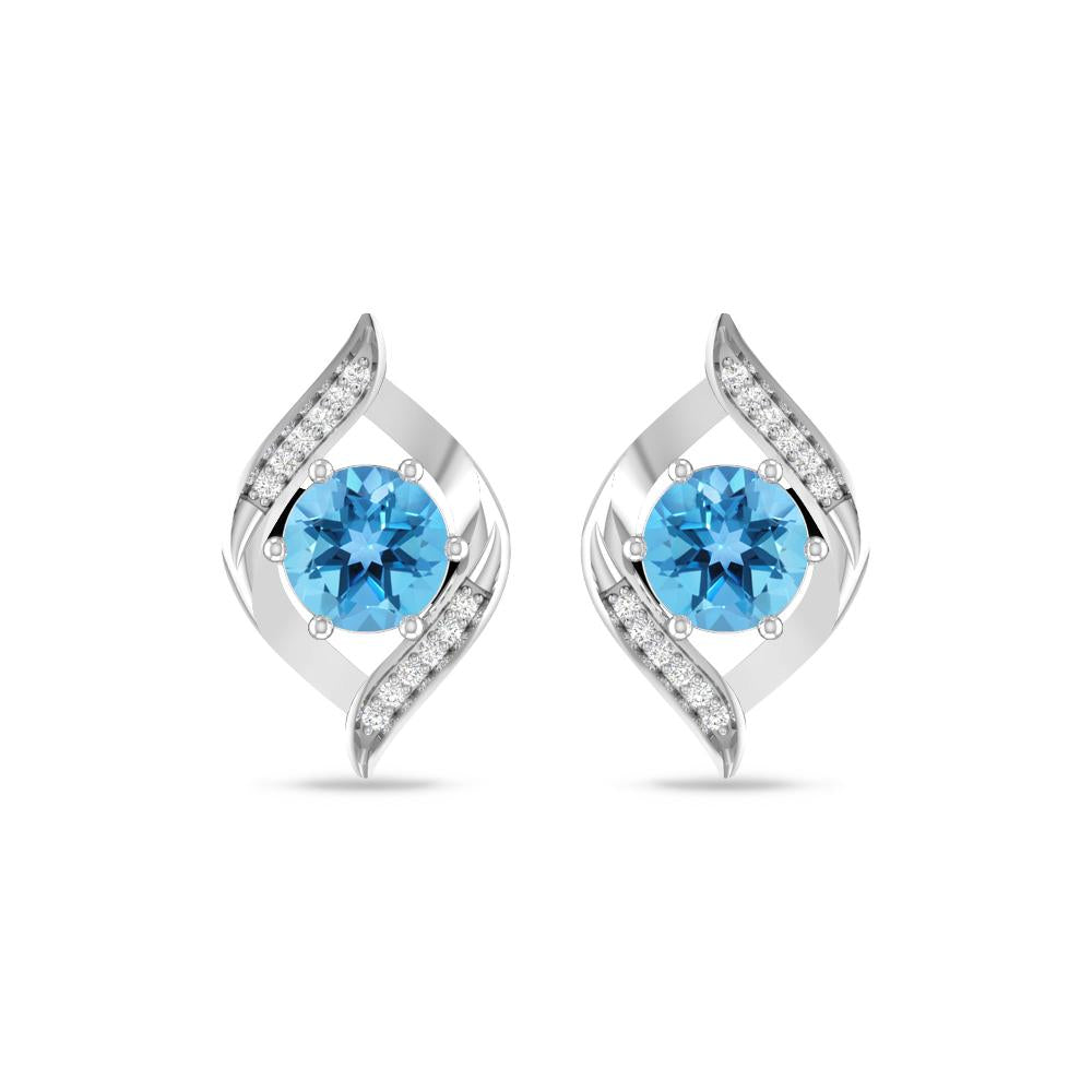 White Gold - Blue Topaz