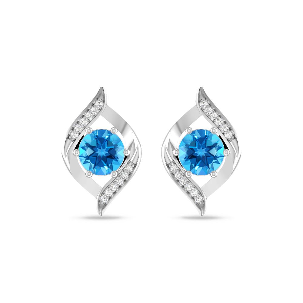 White Gold - Blue Topaz