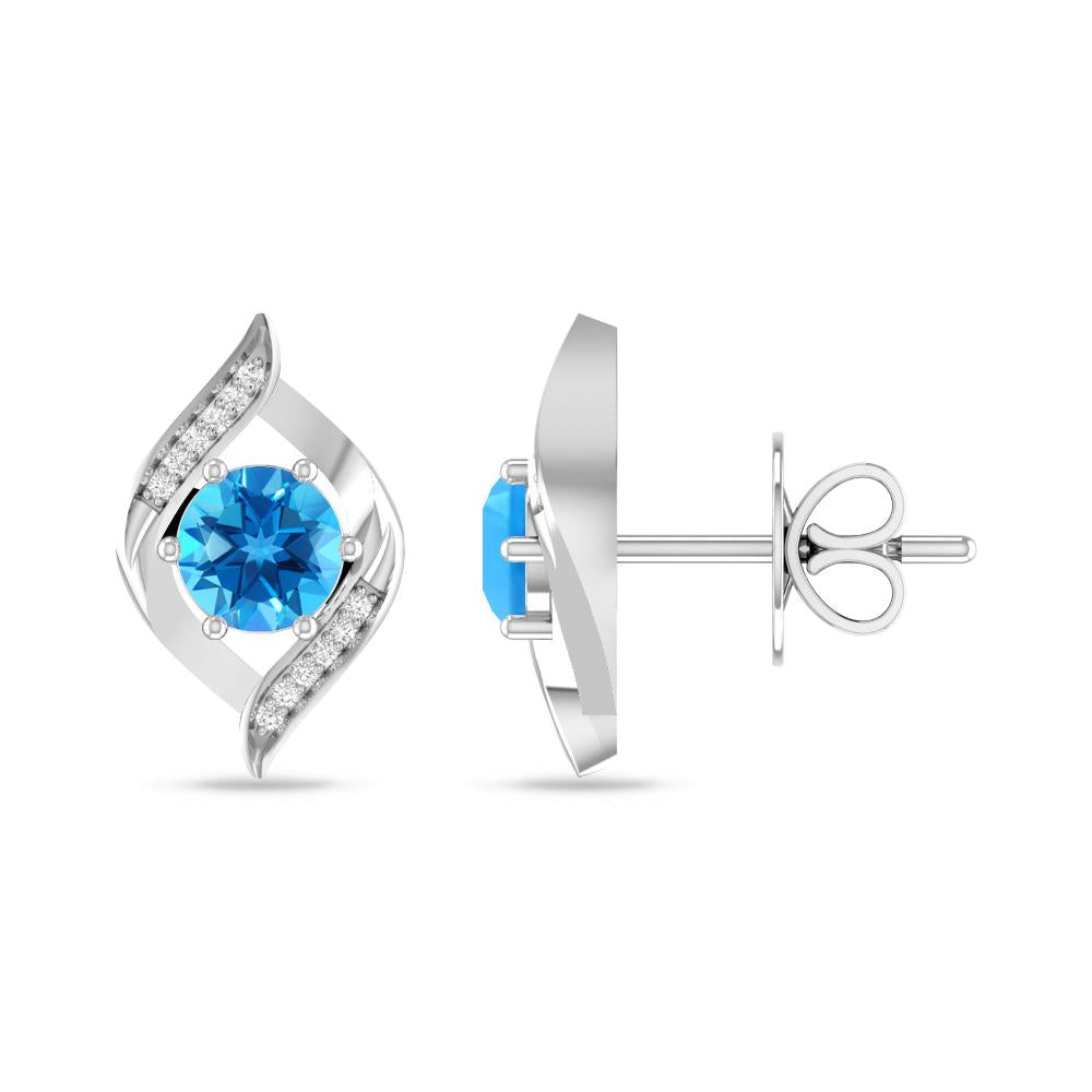 White Gold - Blue Topaz