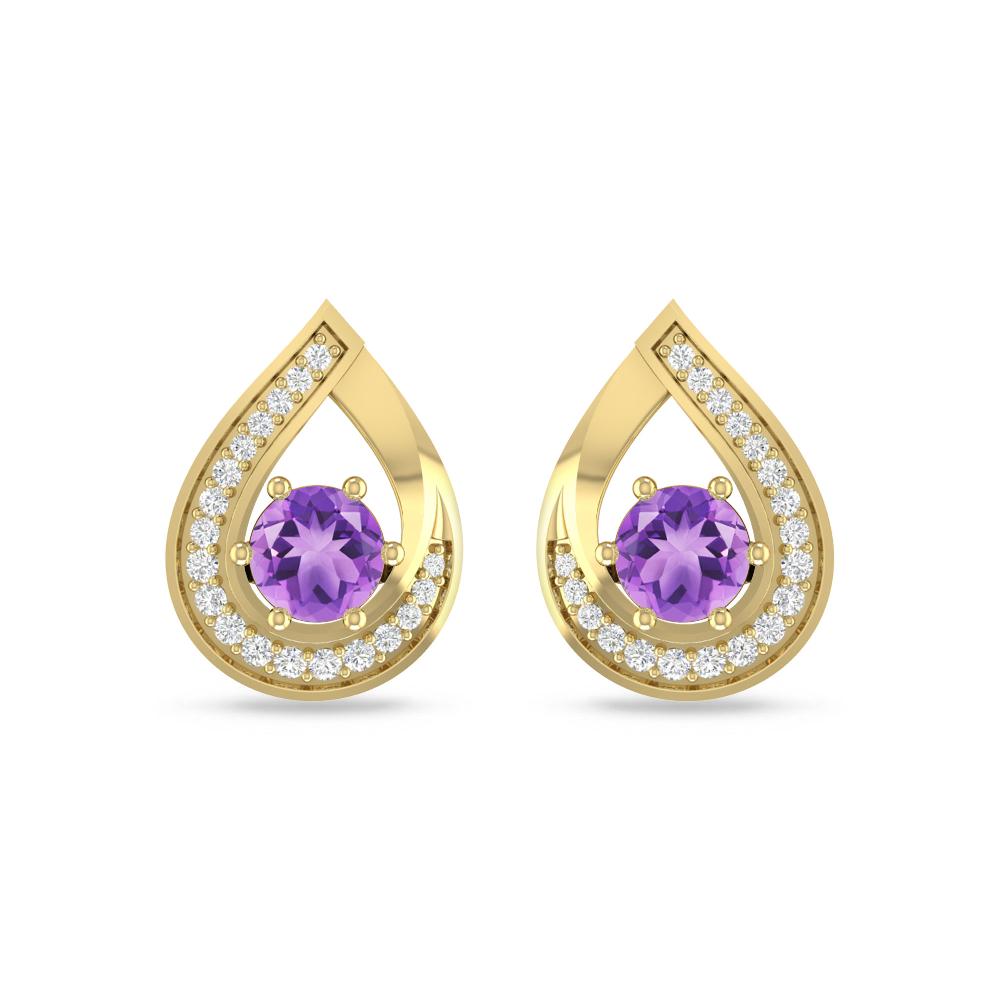Yellow Gold - Amethyst