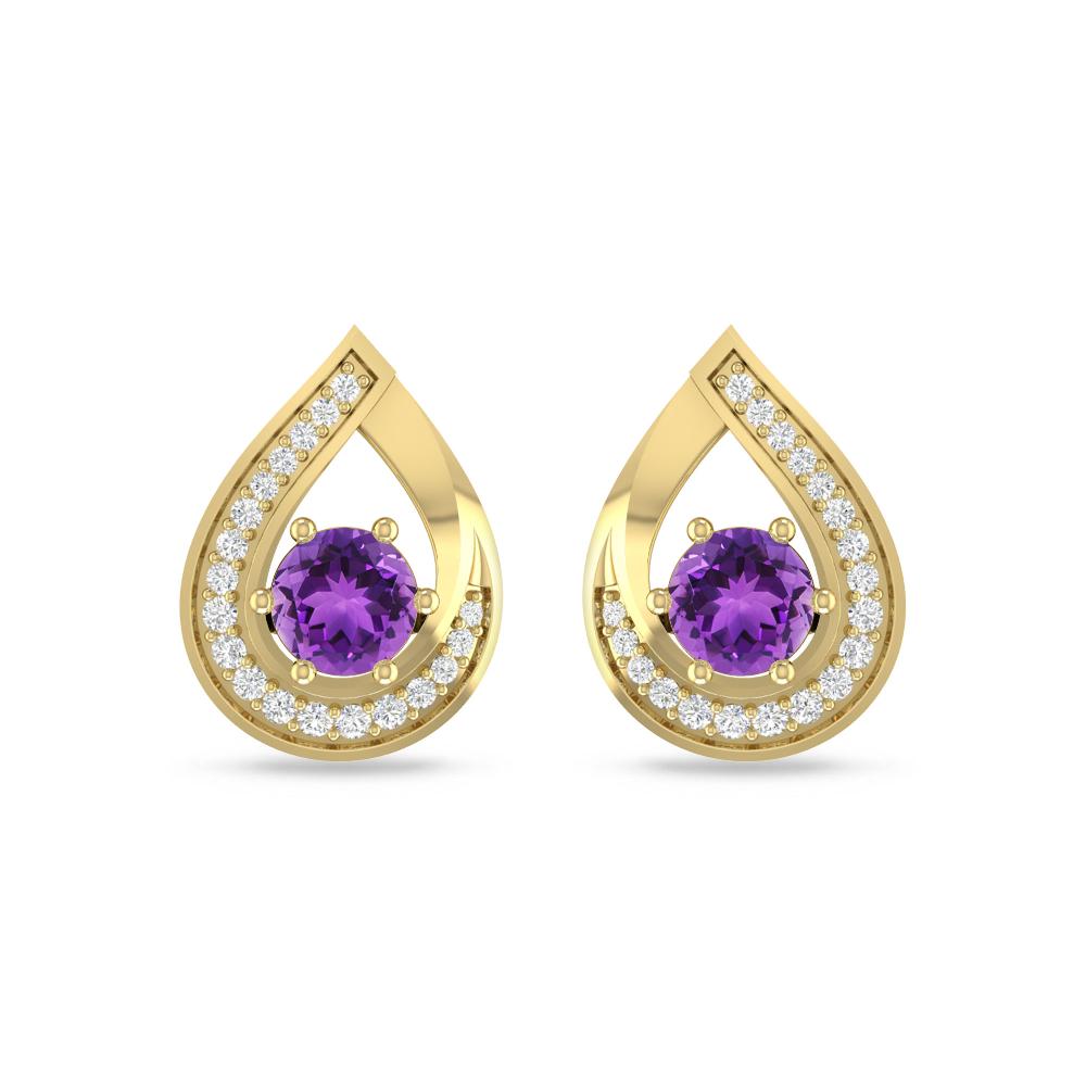 Yellow Gold - Amethyst