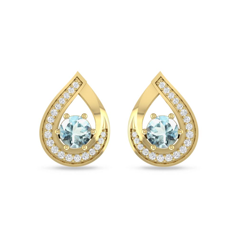 Yellow Gold - Aquamarine