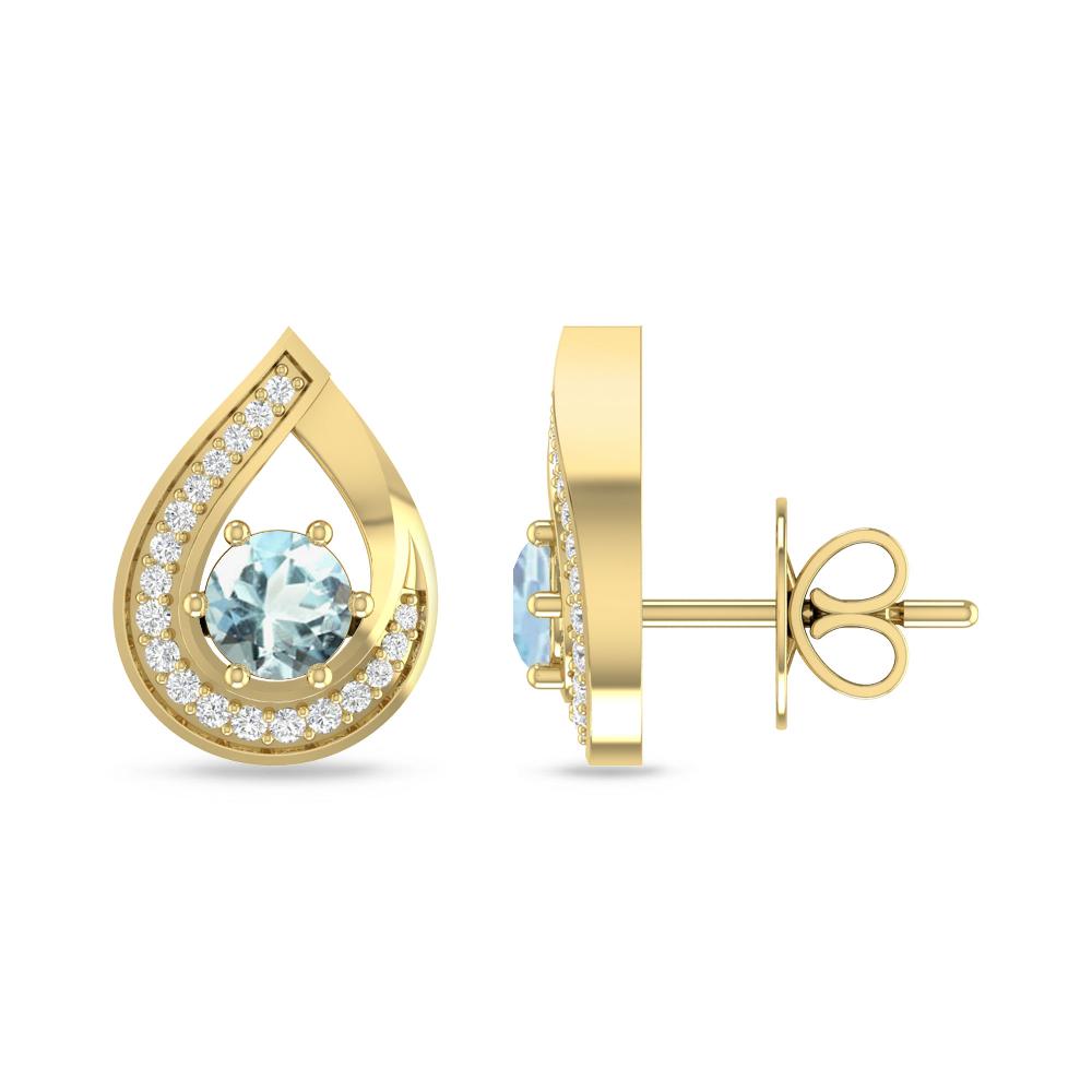 Yellow Gold - Aquamarine