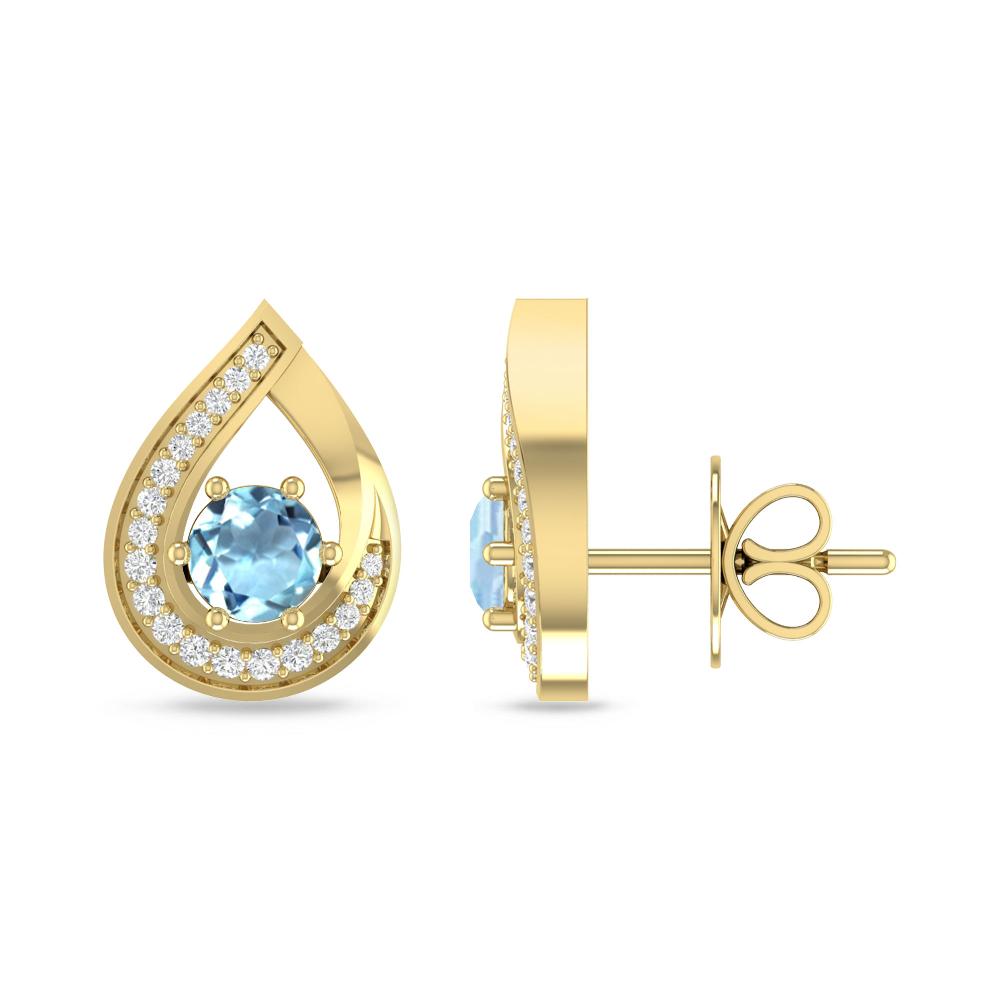 Yellow Gold - Aquamarine