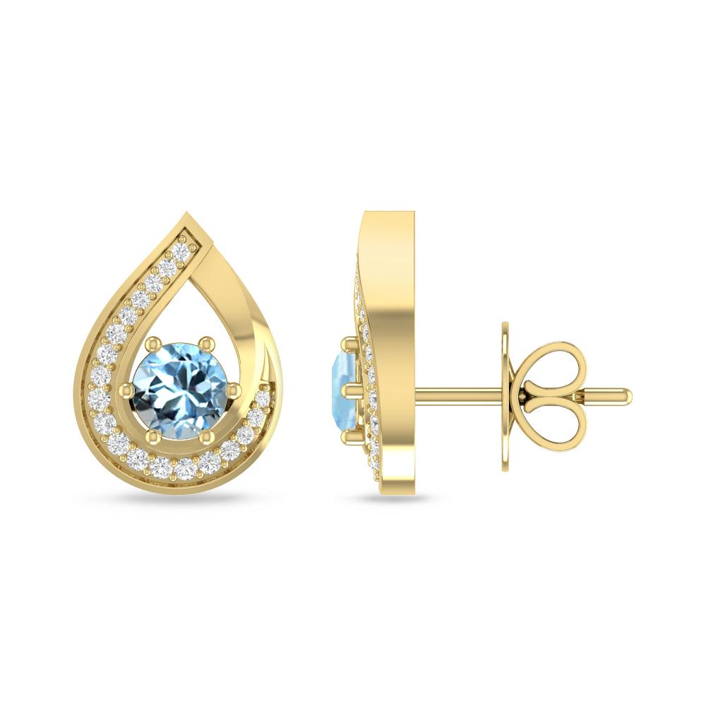 Yellow Gold - Aquamarine