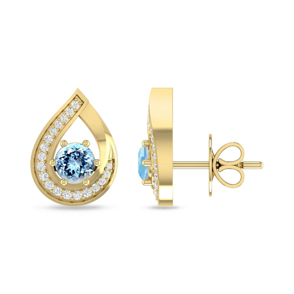 Yellow Gold - Aquamarine