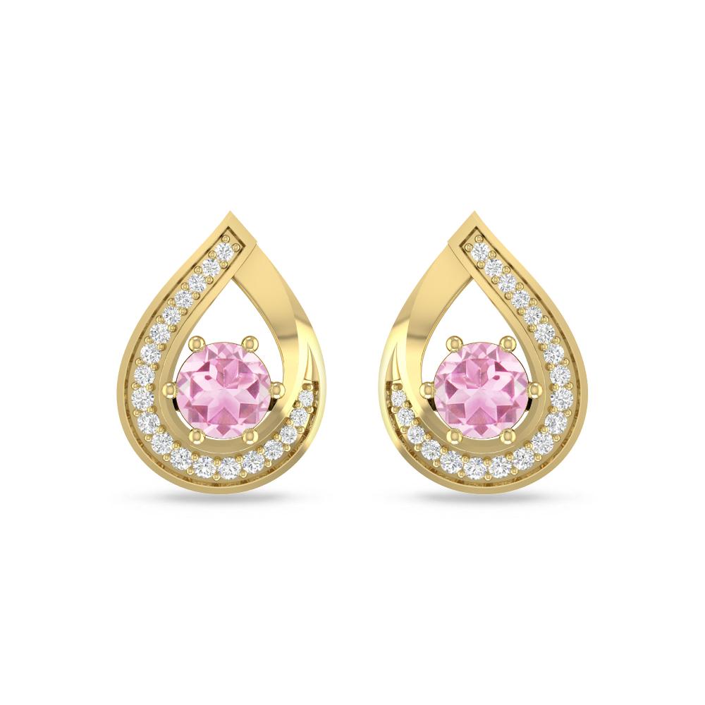 Yellow Gold - Pink Tourmaline