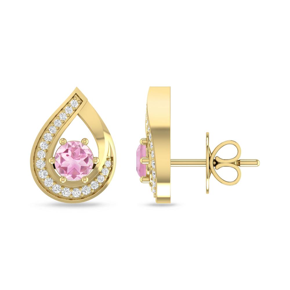 Yellow Gold - Pink Tourmaline
