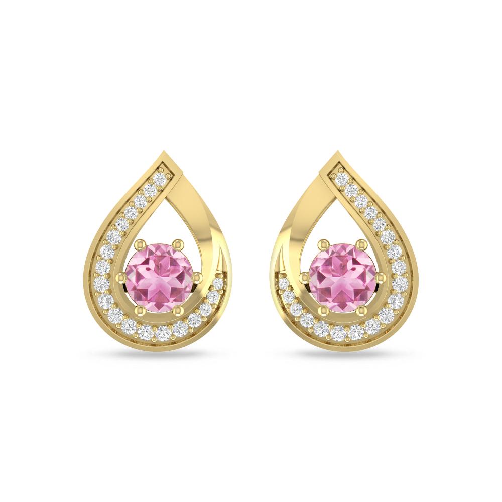 Yellow Gold - Pink Tourmaline