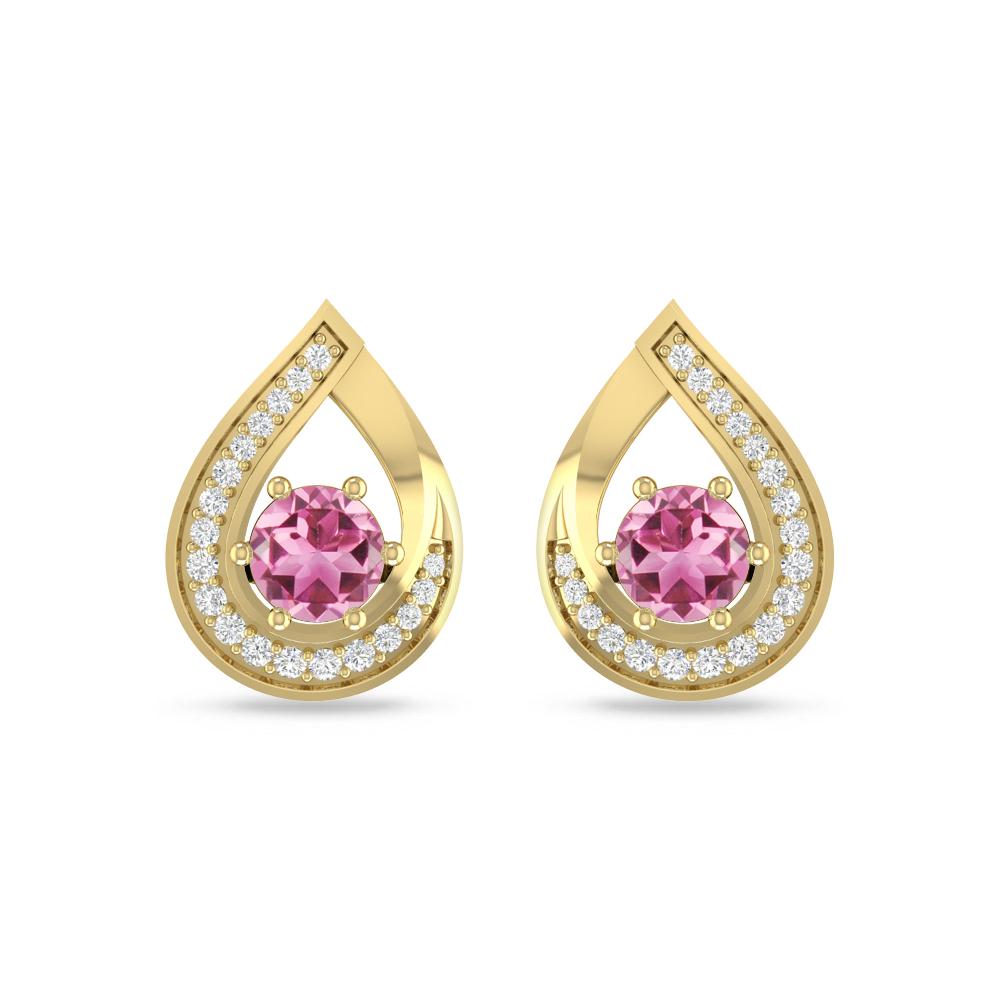 Yellow Gold - Pink Tourmaline