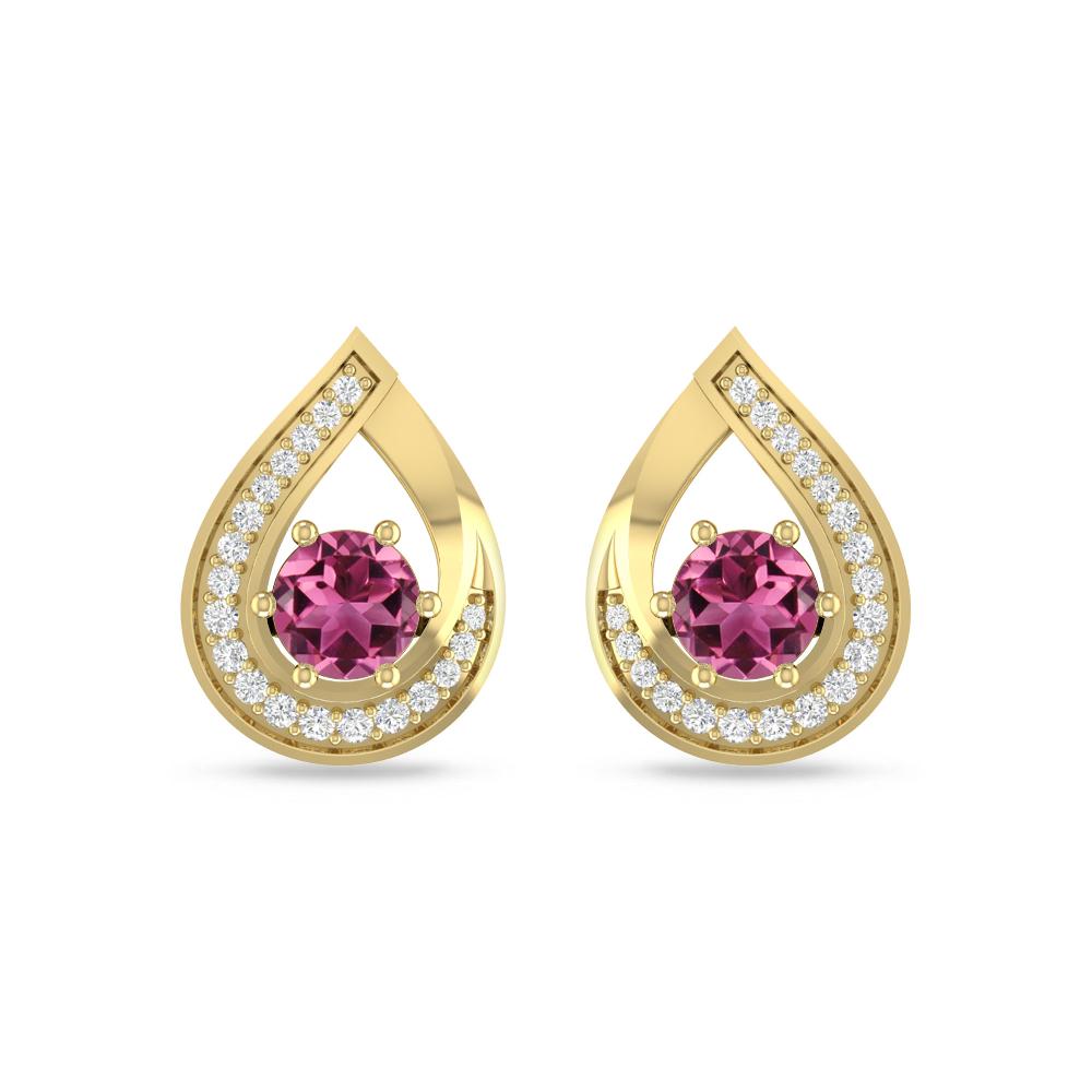 Yellow Gold - Pink Tourmaline