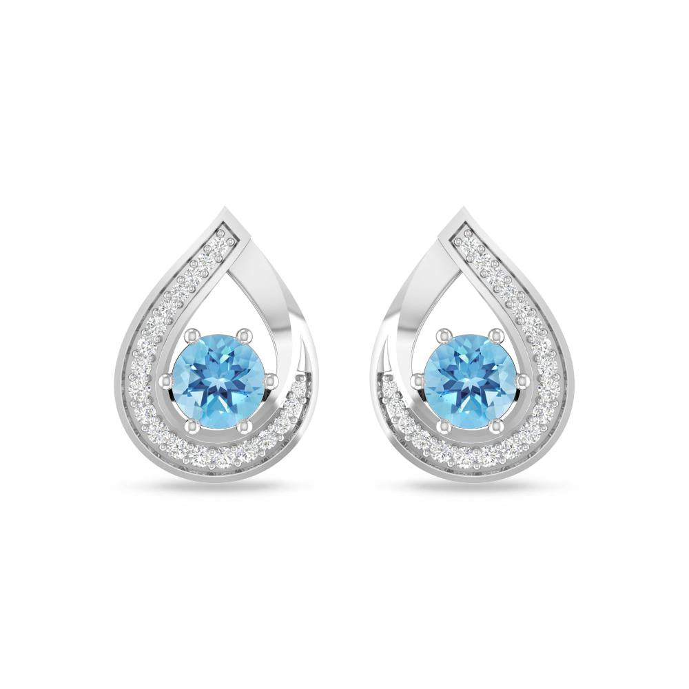 White Gold - Blue Topaz