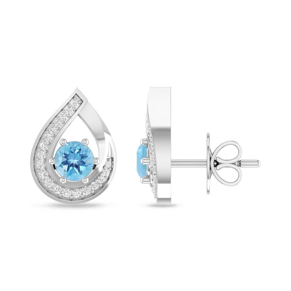 White Gold - Blue Topaz