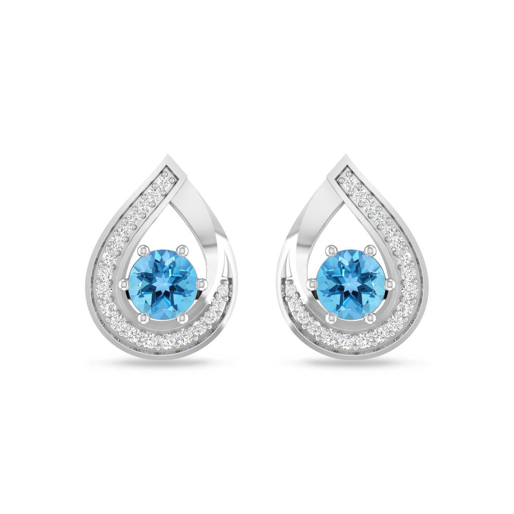 White Gold - Blue Topaz
