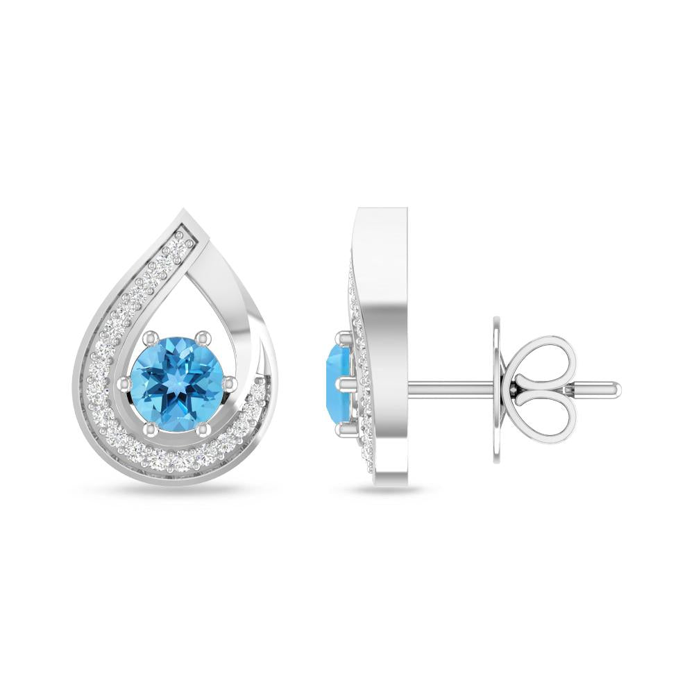 White Gold - Blue Topaz
