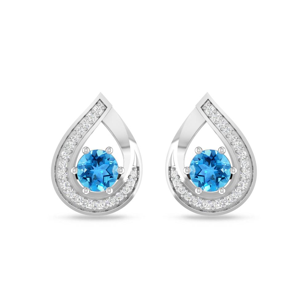White Gold - Blue Topaz