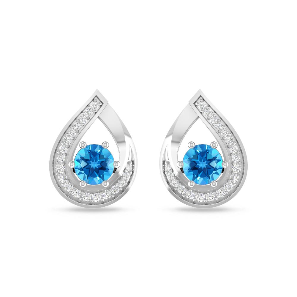 White Gold - Blue Topaz